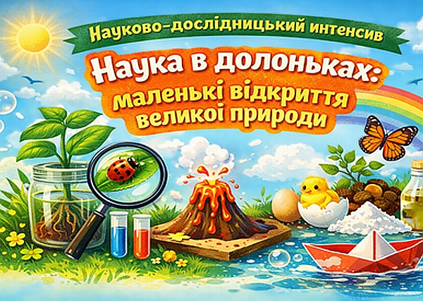 Дні науки – 2026 Науково-дослідницький інтенсив «Наука в долоньках: маленькі відкриття великої природи»